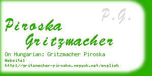 piroska gritzmacher business card